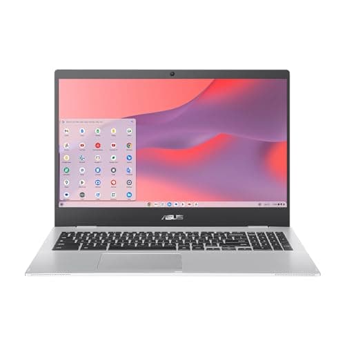 ASUS Chromebook CX1, 15.6" FHD NanoEdge Display, Intel Celeron N4500 Processor, 64GB eMMC Storage, 8GB RAM, ChromeOS, Transparent Silver, CX1500CKA-AS84F - Image 1