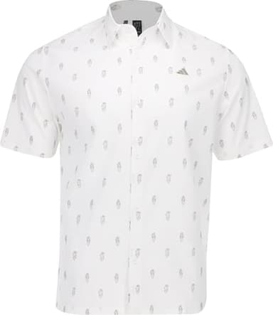 adidas Men's Go-to Resort Button Down Polo Shirt, White - Image 1