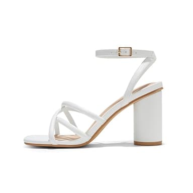 Arromic Women's Heeled Sandals - Chunky Block Heels, Strappy Square Open Toe Ankle Strap Dressy Party Wedding Prom Sandals for Women - Image 2