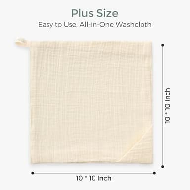 Momcozy Soft & Absorbent Baby Washcloths - 4 Layer Design| Medium Thickness| Premium Cotton for Newborns' Skin-Great for Bathing, Wiping & on-The-go Use, Shower Gift and Essential(5 Pack, 10x10 inch) - Image 9
