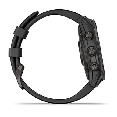 Garmin 010-02540-34 fenix 7 Sapphire Solar, adventure smartwatch, Solar Charging Capabilities, rugged outdoor GPS watch, touchscreen, health and wellness features, Black DLC Titanium with Black Band - Image 6