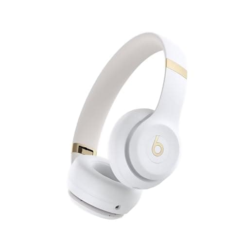 Beats Solo 4 - Wireless Bluetooth On-Ear Headphones, Apple & Android Compatible, Up to 50 Hours of Battery Life - Warm White (Renewed) - Image 1