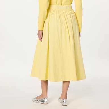 The Drop Women’s Arlo Full Maxi Cotton Skirt, Pale Banana, L - Image 2