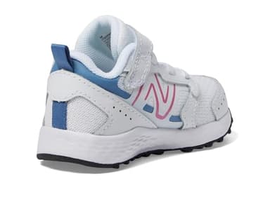 New Balance Baby Fresh Foam 650 V1 Bungee Lace with Top Strap Running Shoe, White/Real Pink/Heron Blue, 4 Wide US Unisex Infant - Image 5