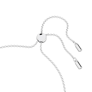 Swarovski Hyperbola Bracelet with Clear Crystals, Infinity Symbol and Heart Intertwined on a Rhodium Finished Adjustable Chain - Image 2
