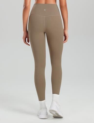 HeyNuts Workout Pro Athletic High Waisted Yoga Leggings for Women, Buttery Soft Workout Pants Compression 7/8 Leggings with Inner Pockets Carbon Dust_25''S(4/6) - Image 3