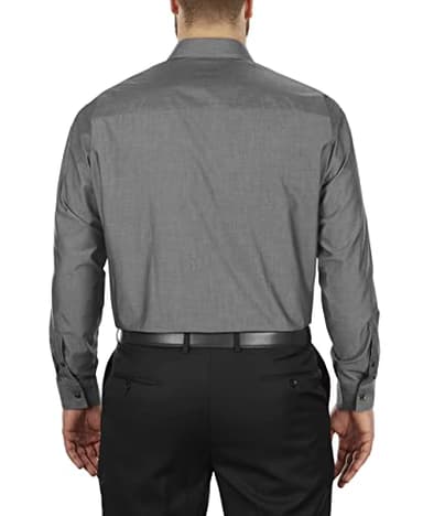 Unlisted by Kenneth Cole mens Big and Tall Solid Dress Shirt, Graphite, 18.5 Neck 37 -38 Sleeve US - Image 2