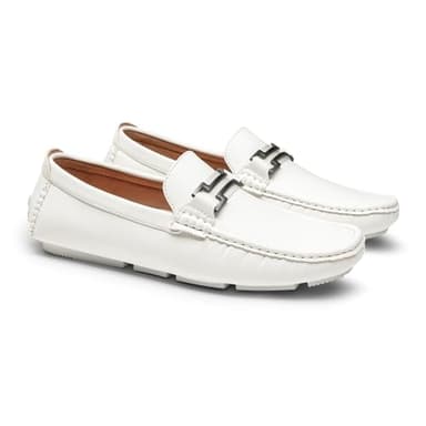 Bruno Marc Men's Driving Penny Loafers Casual Slip-on Moccasins Shoes,Size 12,White,HUGH-01 - Image 3