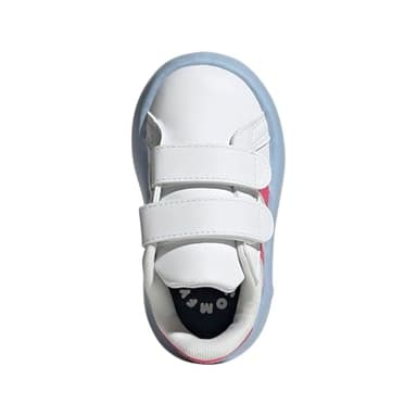 adidas Kids Grand Court 2.0 Sneaker, White/Pulse Magenta/Blue, 9 US Unisex Toddler - Image 5