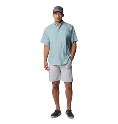 Columbia Mens PFG Tamiami II Short Sleeve Fishing Shirt, Crushed Blue, 6X - Image 3
