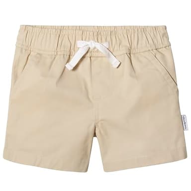Gerber Baby Toddler Unisex Stretch Chino Shorts, Navy Stripe/Khaki, 3-6 Months - Image 3