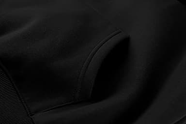 Lauweion Women Solid Basic Fleece Letter Loose Hoodie Sweatshirt Long Sleeve Kangaroo Pocket Drop Shoulder Pullovers Top (Large, Black) - Image 6