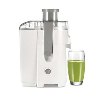 Hamilton Beach HealthSmart Juicer Machine, Compact Centrifugal Extractor, 2.4” Feed Chute for Fruits and Vegetables, Easy to Clean, BPA Free, 400W, White (67501) - Image 1