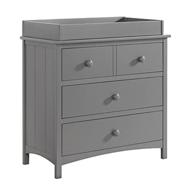 Oxford Baby Changing Topper for Universal 3-Drawer Dresser, Dove Gray - Image 3