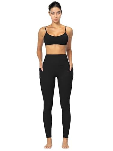 Sunzel Invisible Butt Scrunch Workout Leggings with Pockets for Women, No Front Seam Booty Gym Yoga Pants with Tummy Control 28" Black Medium - Image 6