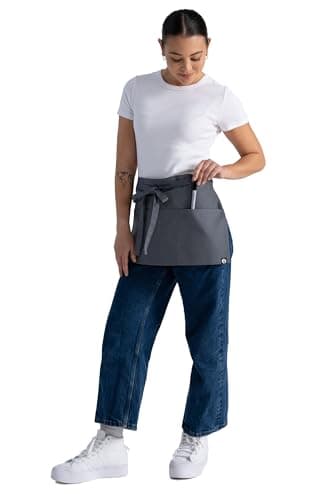 Chef Works Unisex Waitress Apron, Grey, One Size - Image 3
