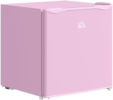 HOMCOM Mini Freezer Countertop, 1.1 Cu.Ft Compact Upright Freezer with Removable Shelves, Reversible Door for Home, Dorm, Apartment and Office, Pink - Image 3