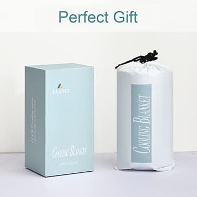 LLanCL Cooling Blankets for Hot Sleepers - Cool Like Ice Cream Lightweight Blanket for Summer with Double Side Cold, Cooling Comforter, Quilt, Fabric for Bed (Twin Size 59" x 79" White) - Image 6