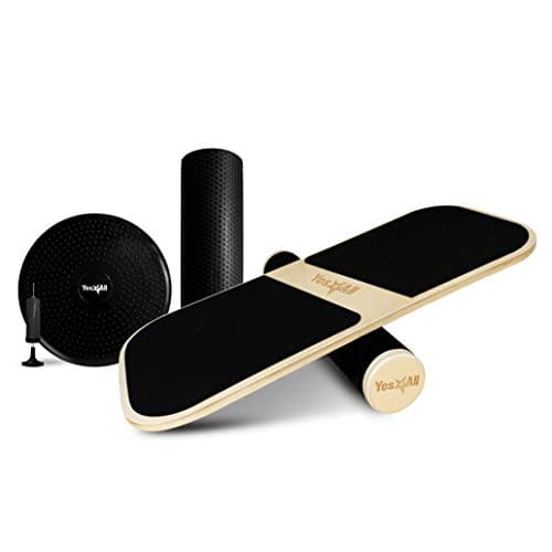 Yes4All Multi-Functional Combo for Balance Training, Balance Board Trainer, 3-in-1 Set with 3 Interchangeable Bases (Rocker, Air Cushion & Roller) - Image 1