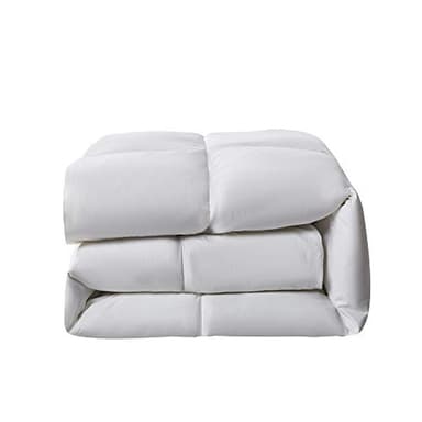 Serta Goose Feather Down Fiber Cotton Comforter Queen Size - 100% Cotton Duvet Insert - Hotel Luxury Hypoallergenic Bedding Comforter Light Warmth 90 x 90 Inch White - Image 8