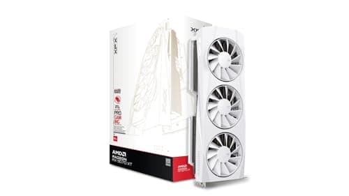 XFX Quicksilver AMD Radeon RX 9070XT White Gaming Edition with 16GB GDDR6 HDMI 3xDP, AMD RDNA 4 RX-97TQICKW9 - Image 1