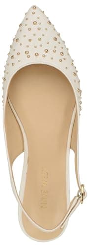 Nine West Women's Beamz Flat, White 140, 10 - Image 2