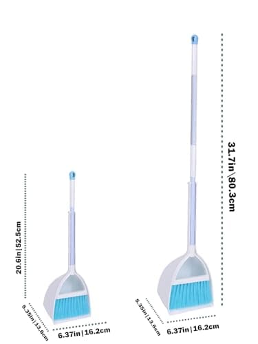 Qidiwin Mini Broom and Dustpan, Home Kitchen Sweeping for Kids(White+Blue) - Image 4