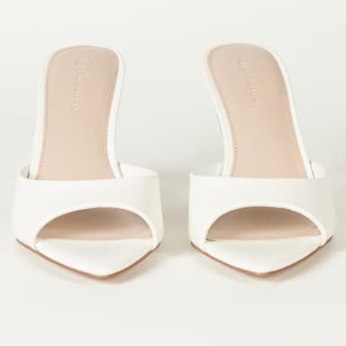 The Drop Women's Mandy Pointed-Toe Heeled Sandal, White, 9 - Image 6