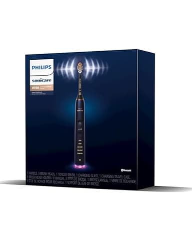 Philips Sonicare DiamondClean Smart 9750 Electric Toothbrush, Sonic Toothbrush with App, Pressure Sensor, Brush Head Detection, 5 Brushing Modes and 3 Intensity Levels, Lunar Blue, Model HX9954/74 - Image 12