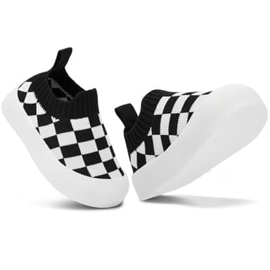 BACSAC Baby Shoes Toddler Shoes Boys Girls Infant Sock Shoes Lightweight Breathable Walking Baby Shoes 6-36 Months Black,12-18 Months - Image 3