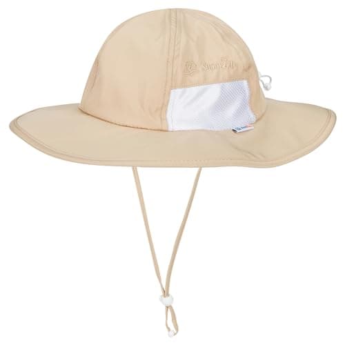 SwimZip Wide Brim Sun Hat | UPF 50+ Protection for Baby, Toddler, and Kids Beige - Image 1