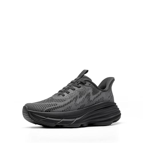 ALLSWIFIT Women's Slip On Walking Shoes Hands-Free Cushion Running Tennis SwiftPlush Non-Slip Comfortable Workout Gym Athletic Fashion Sneakers,Size 8.5,Black,AWUMRS2512 - Image 1