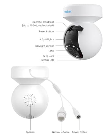 REOLINK E1 Outdoor Plug-in WiFi Security Camera, 5MP HD PTZ Camera for Home Security, Motion Tracking, 5GHz WiFi, 3X Optical Zoom, Person Vehicle Detection, Spotlight Color Night Vision, APP Control - Image 8