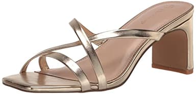 The Drop Women's Amelie Strappy Square Toe Heeled Sandal, Gold, 8.5 - Image 1