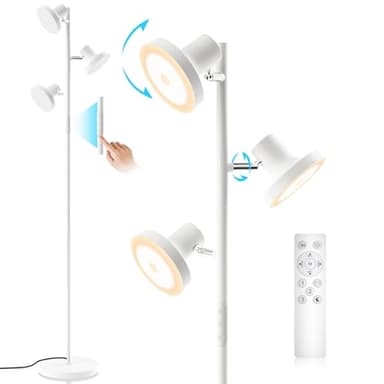 SIBRILLE 36W LED Tree Floor Lamp, Modern Dimmable Standing Lamp with Remote & Touch Control, 4 Color Temperatures, 3 Rotatable LED Light Floor Lamps for Living Room, Bedroom, Office - Image 1