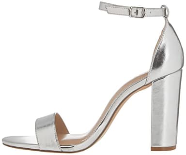 The Drop Women's Rebecca Strappy High Block Heel Sandal, Silver, 8 - Image 8