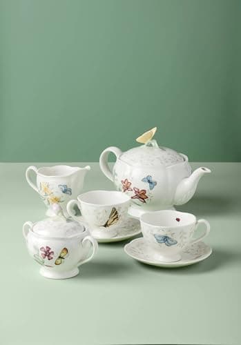 Lenox Butterfly Meadow 8-Piece Tea Set, Service for 2, White - Image 3