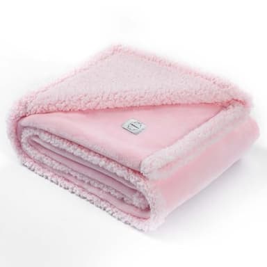 Maidewow Waterproof Dog Blanket Reversible Fluffy Pet Bed Cover Pink Puppy Blankets Leakproof Sofa Couch Washable Cover Cat Pet Blanket for Warm-M - Image 1