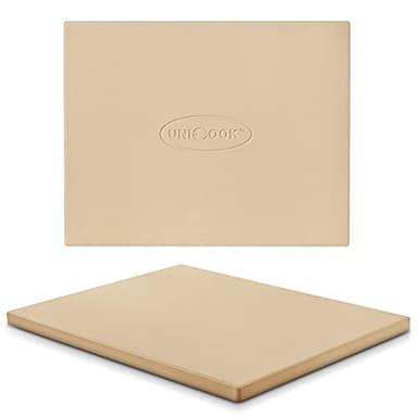 Unicook Pizza Stone, Heavy Duty Cordierite Pizza Pan for Oven and Grill, Thermal Shock Resistant Baking Stone for Bread, 15 X 12 Inch Rectangular, 6.6 lbs - Image 1