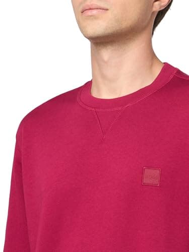 BOSS Patch Logo French Terry Pullover Cotton Sweatshirt, crimson red, XL - Image 3