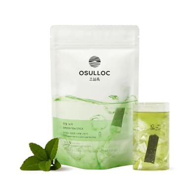 OSULLOC Cold Green Tea, Stick-Type in Pouch Package, Premium Organic Pure Tea from Jeju, 20 count, 1.41 oz, 40g - Image 1