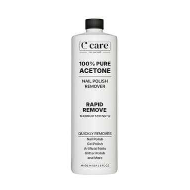 100% Pure Acetone Nail Polish Remover | Professional Quality | Easy To Use | Rapidly Removes Natural, Gel, Acrylic, and Glitter Nails | 8 Fl oz - Image 1