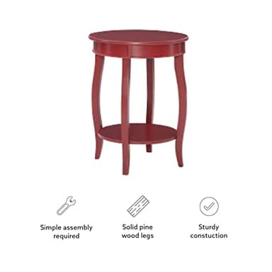 Powell Furniture Powell Round Shelf, Red Table - Image 5