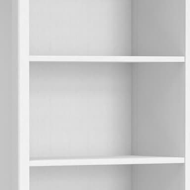 SIMPLIHOME Amherst Bookcase - 70 inch Tall 5-Shelf Solid Wood Bookshelf in White, Transitional Storage for Living Room, Study Room or Office with Adjustable Shelves and Tapered Legs - Image 8