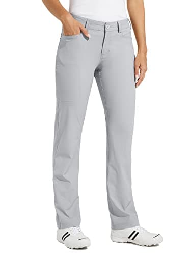 Willit Women's Golf Pants Hiking Pants Quick Dry Lightweight Outdoor Casual Pants with Pockets Water Resistant Gray 10 - Image 2