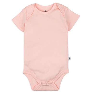 HonestBaby Unisex Baby Organic Cotton Short Sleeve Bodysuits Multi Pack And Toddler T-Shirt Set, 5 Pack Pink Sands, Newborn US - Image 4