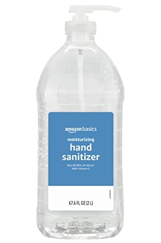 Amazon Basics Hand Sanitizer, Original Scent, Contains 62% Ethyl Alcohol, 67.60 Fl Oz (Pack of 1) (Previously Solimo - Image 1