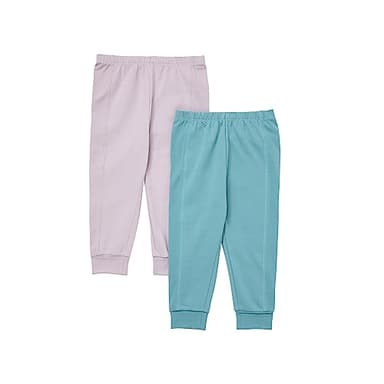 Hanes Unisex Baby Pure Comfort Baby French Terry Joggers, Baby Girl and Baby Boy Pants, 2-Pack Purple/Blue - Image 2