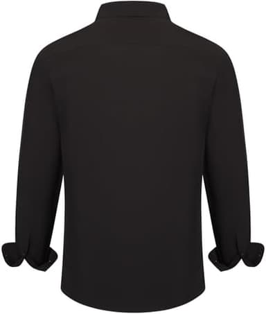 Men's Long Sleeve Dress Shirts, Regular Fit Stretch Wrinkle-Free Business Casual Button-Down Shirts with Front Pocket - Image 4