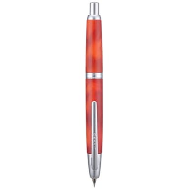 Jinhao 10 Press Fountain Pen with Box, Volcanic Red Retractable Extra Fine Nib with Ink Converter Set (Silver Clip) - Image 2